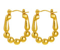 Ball Bead Bottom Hoops