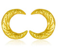 Ornate Scroll Crescent Studs