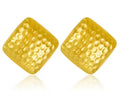 Hammered Dimple Square Studs