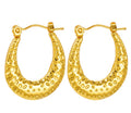 Coffee Bean Crescent Hoops
