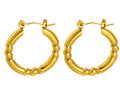 Smooth Bar and Bead Hoops