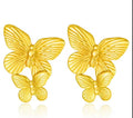 Double Butterfly Drop Studs