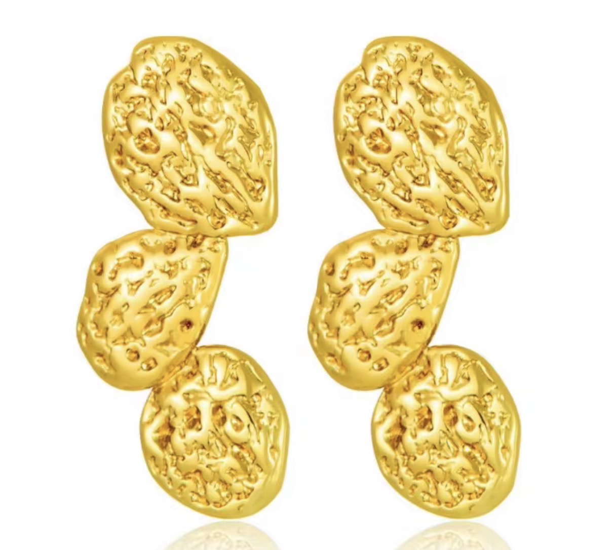 Triple Nugget Drop Studs