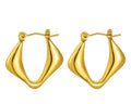 Twisted Diamond Point Hoops