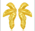 Coral Leaf Statement Studs