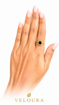 Onyx Halo Cocktail Ring