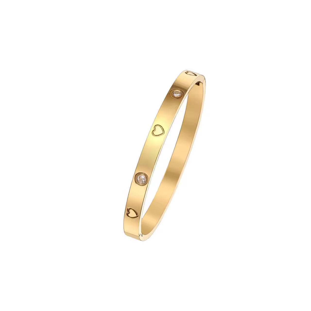 Luna Heart Crystal Bangle