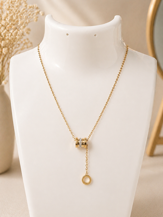 Crystal Barrel Lariat Drop Necklace