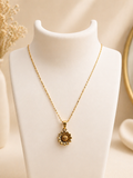 Sunflower Bloom Crystal Pendant Necklace
