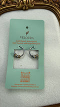 Mixed Metal Coiled Ring Huggie Earrings