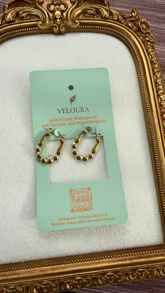 Beaded Bubble Hoop Earrings