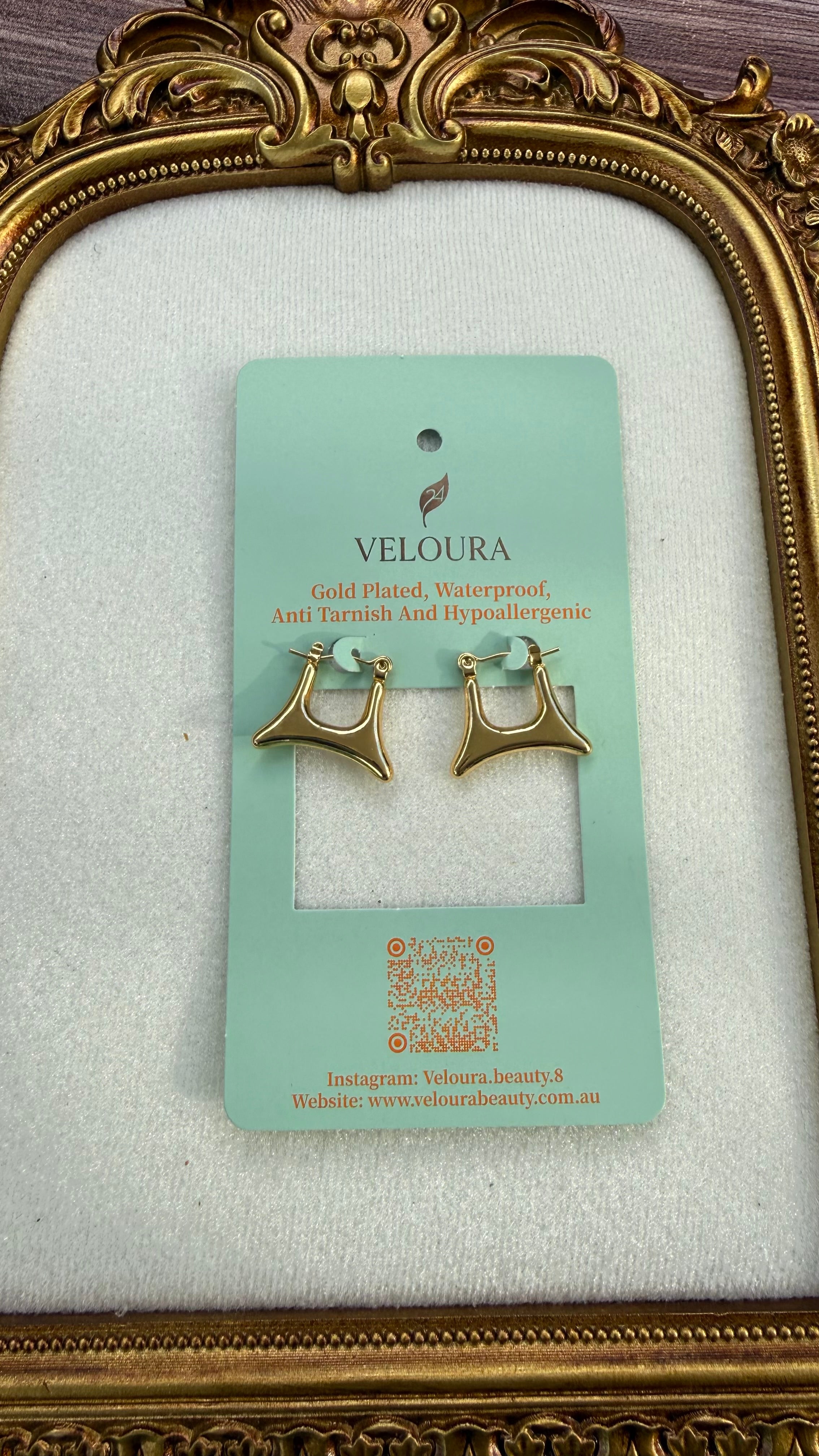 Angular Arrow Huggie Earrings