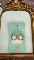 Twisted Rope Round Hoop Earrings