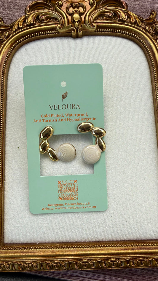 Pebble Rose Drop Earrings