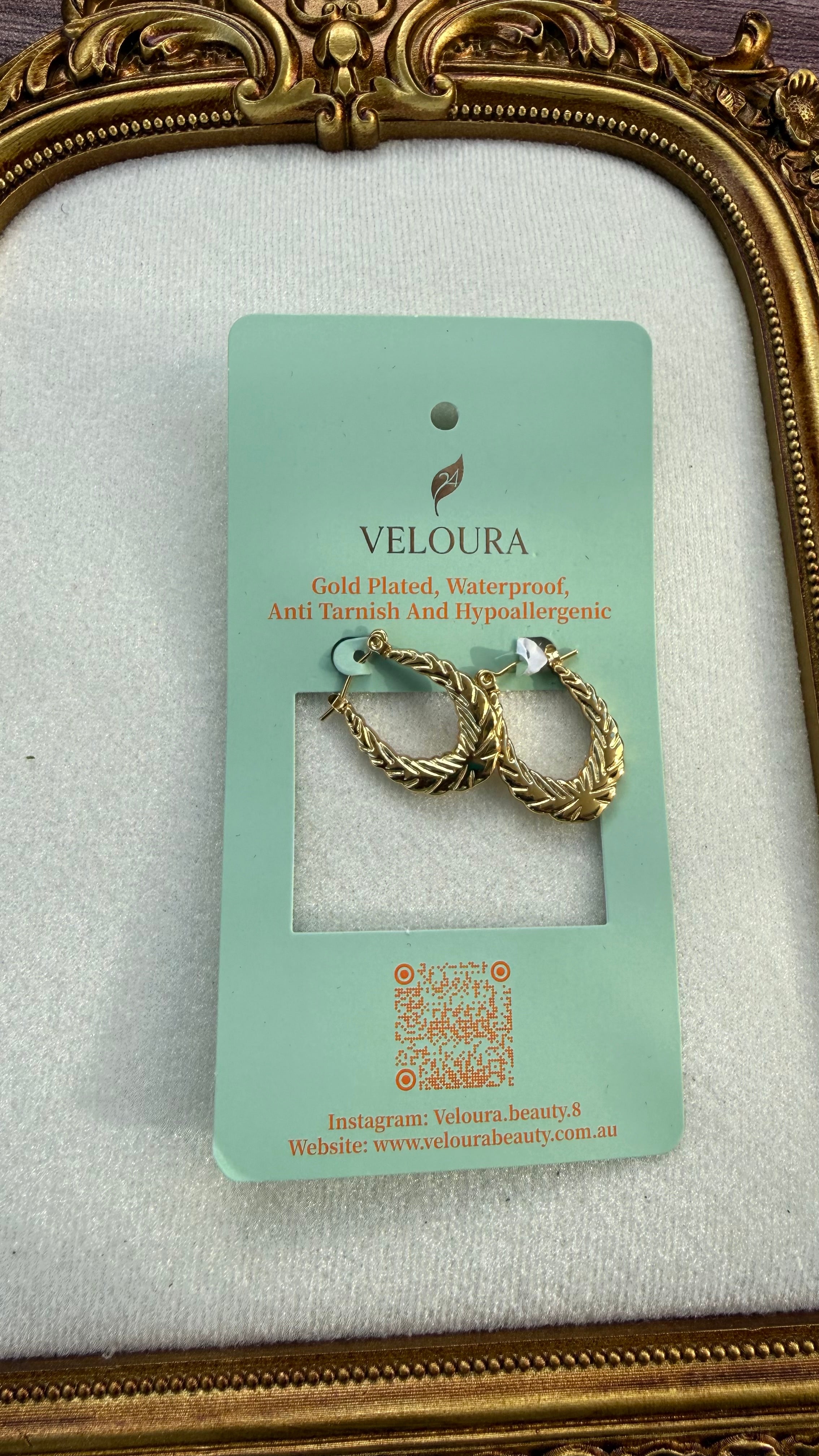 Braided Wheat Hoop Earrings