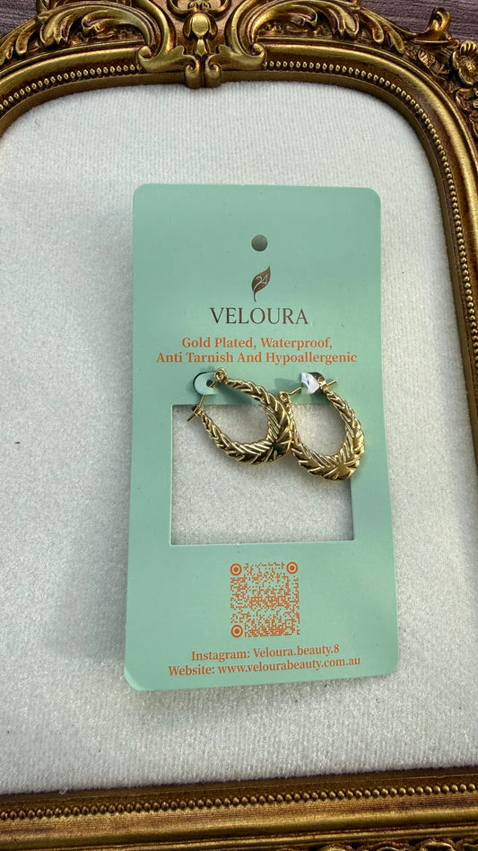 Braided Wheat Hoop Earrings
