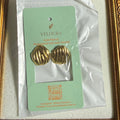 Brushed Swirl Dome Stud Earrings