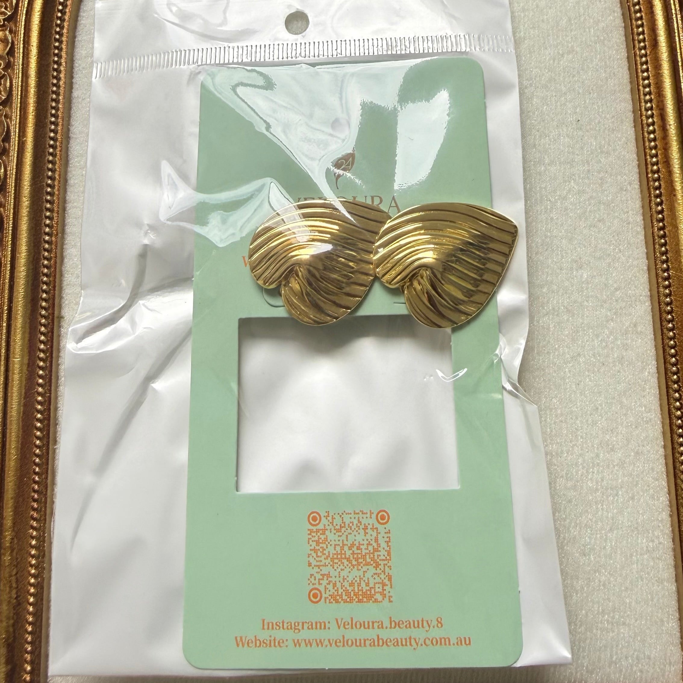 Pleated Butterfly Wing Earrings