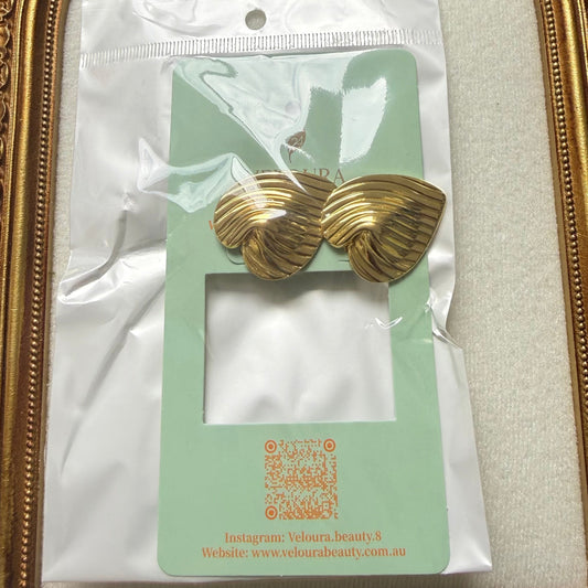 Pleated Butterfly Wing Earrings