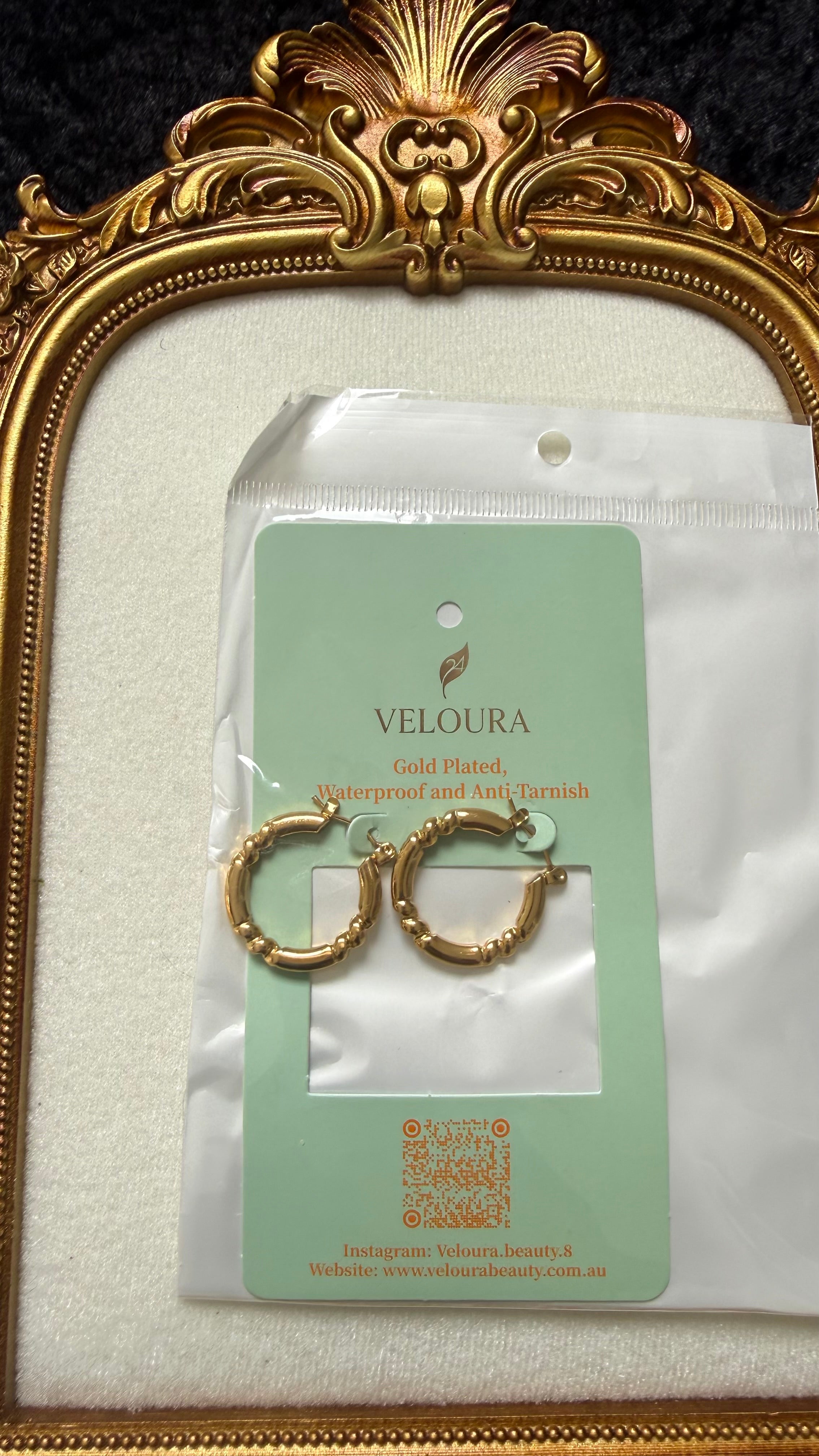 Ribbed Bali Huggie Hoop Earrings