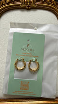 Twisted Rope Hinged Hoop Earrings