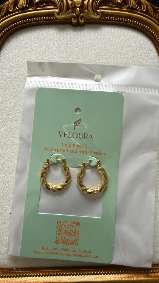 Twisted Rope Hinged Hoop Earrings