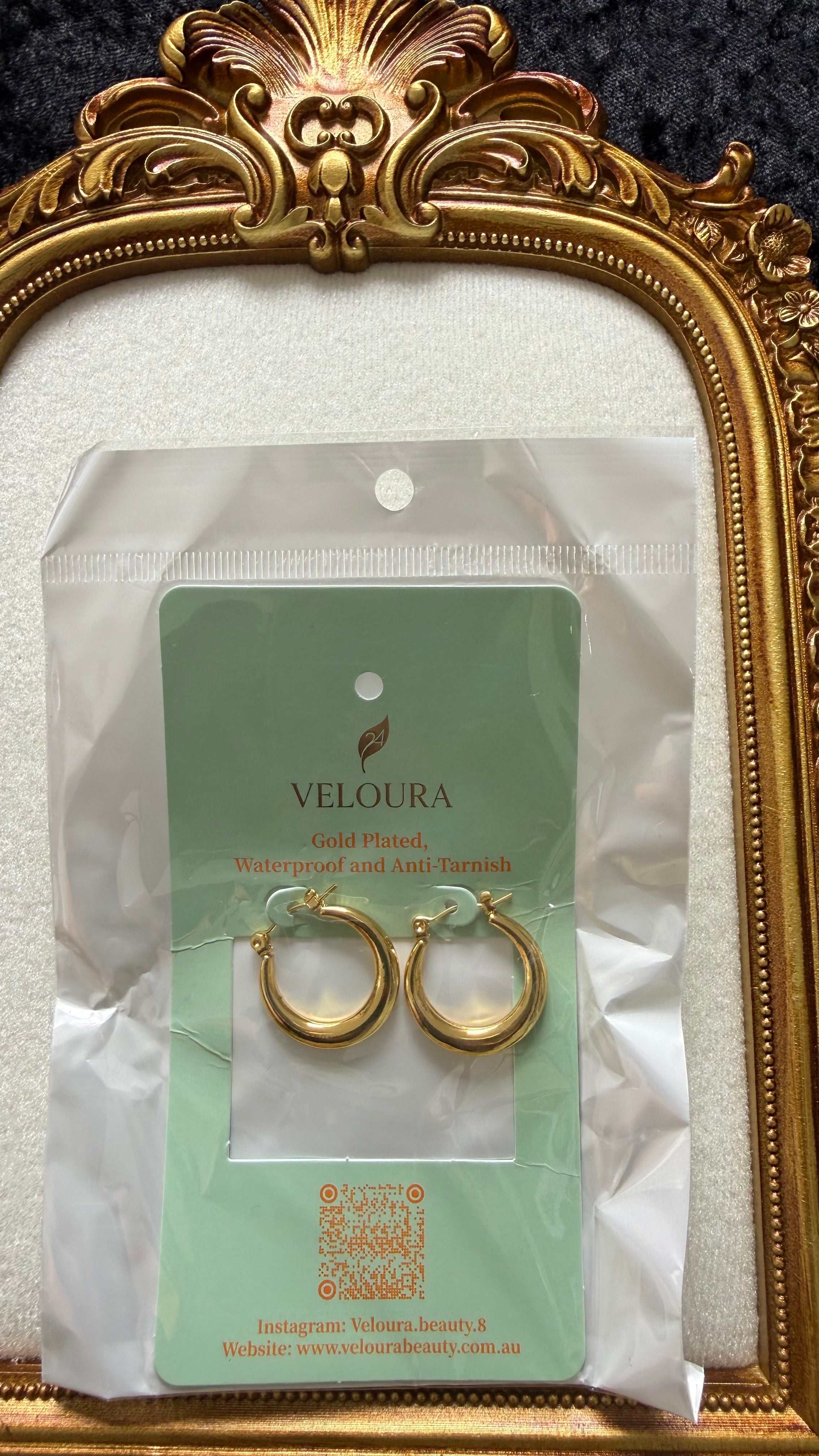 Chunky Polished Tube Hoop Earrings