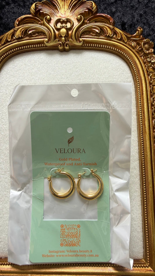 Chunky Polished Tube Hoop Earrings