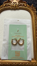 Croc-Embossed Chunky Hoop Earrings