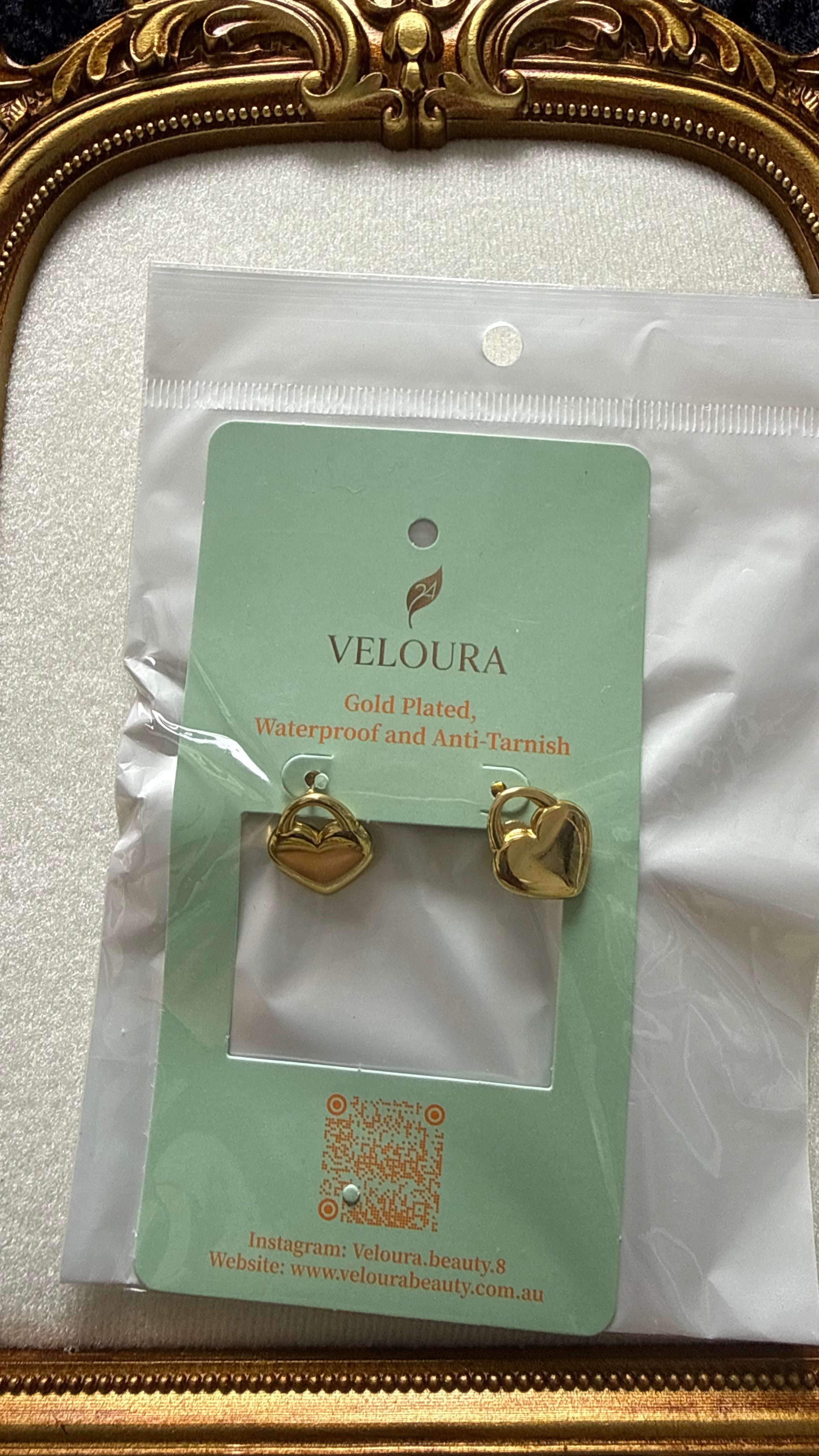 Puffy Heart Huggie Hoop Earrings