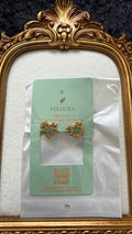 Open Molten Heart Stud Earrings