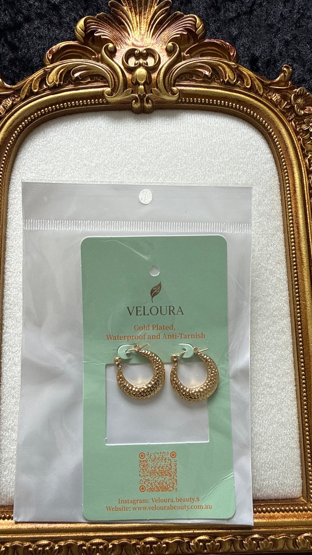 Beaded Granulated Chunky Hoop Earrings