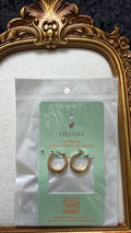 Ribbed Twist Texture Hoop Earrings