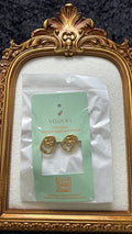 Organic Open Oval Stud Earrings