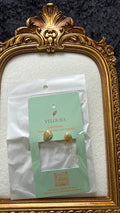 Fluted Dome Button Stud Earrings