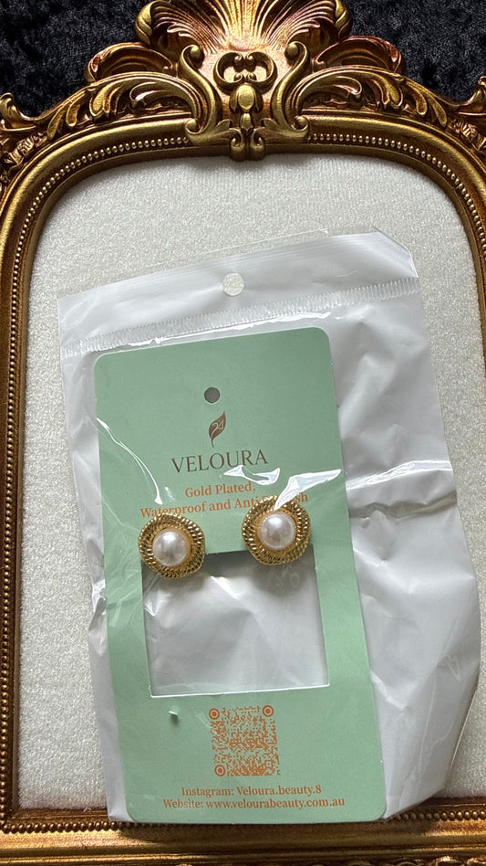 Pearl Rope Halo Stud Earrings