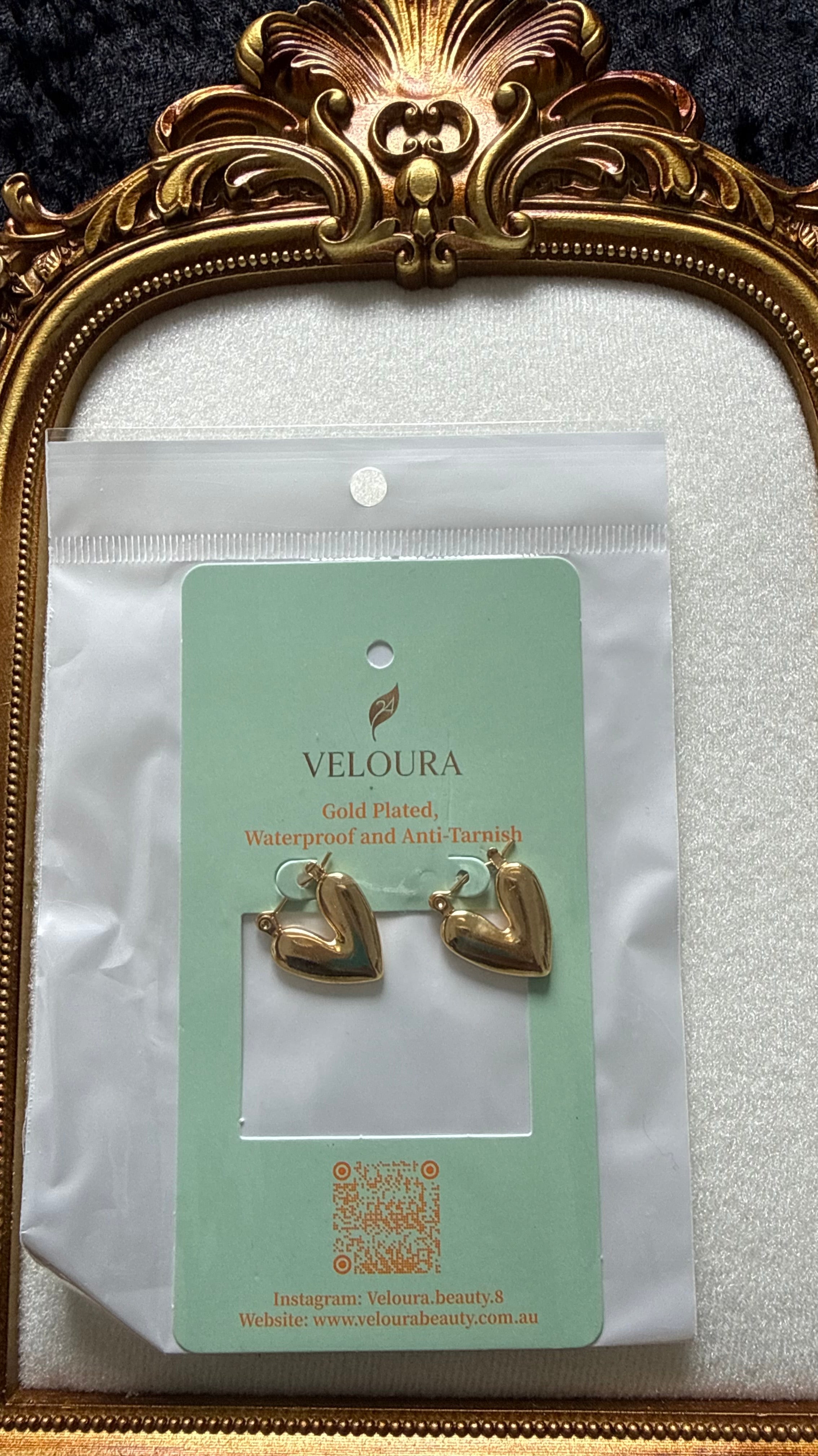 Chunky Puffed Heart Drop Earrings