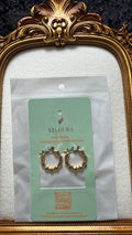 Bamboo Texture Round Hoop Earrings