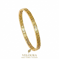 Gold Greek Key Bangle Bracelet – Tarnish Free & Waterproof
