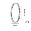 Silver Greek Key Bangle Bracelet – Tarnish Free & Waterproof