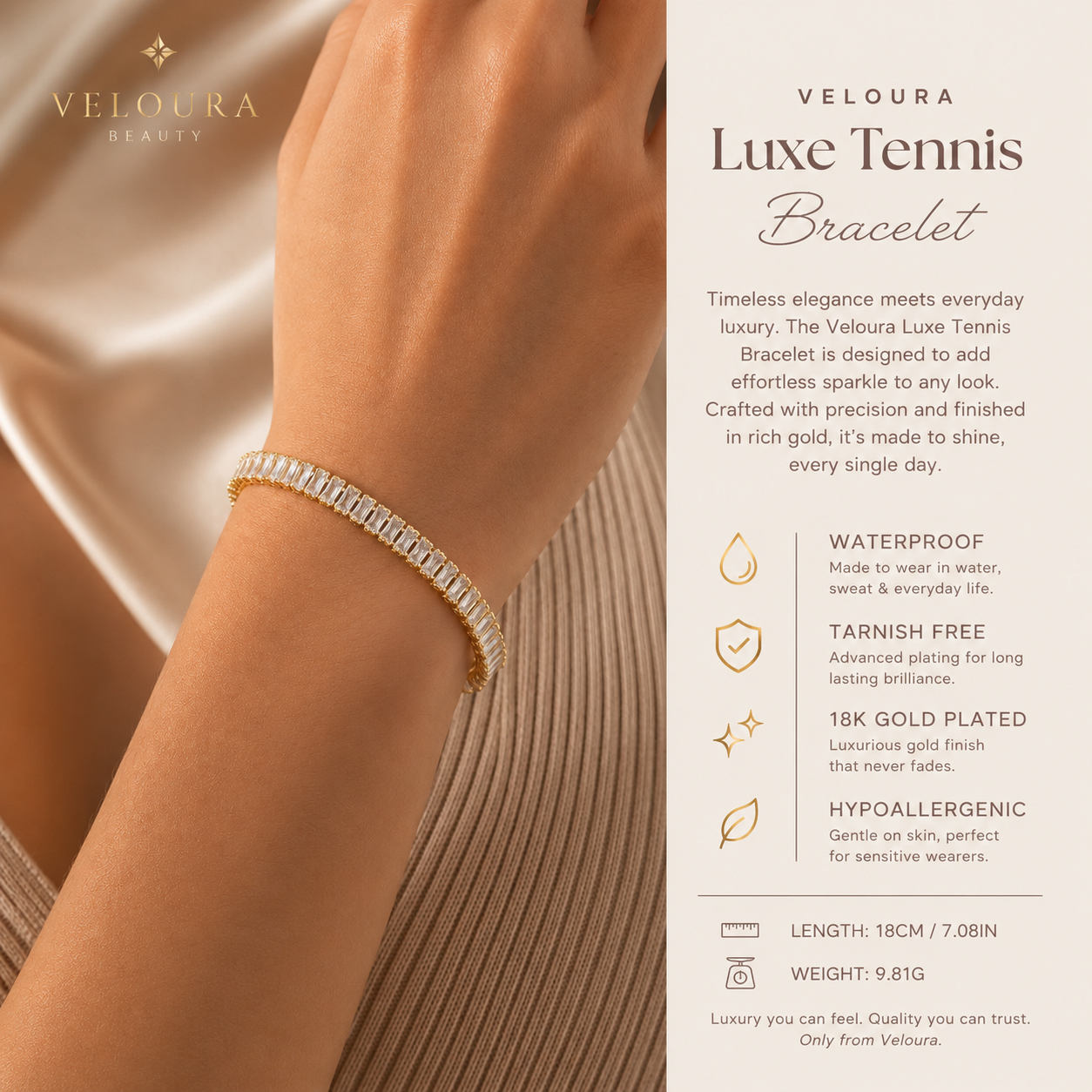 Veloura Luxe Tennis Bracelet