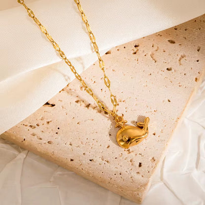 Gold Ocean Creatures Necklace Collection
