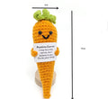 Positive Carrot Crochet Keychain with affirmation card