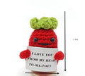 Positive Tomato Crochet Keychain with affirmation card