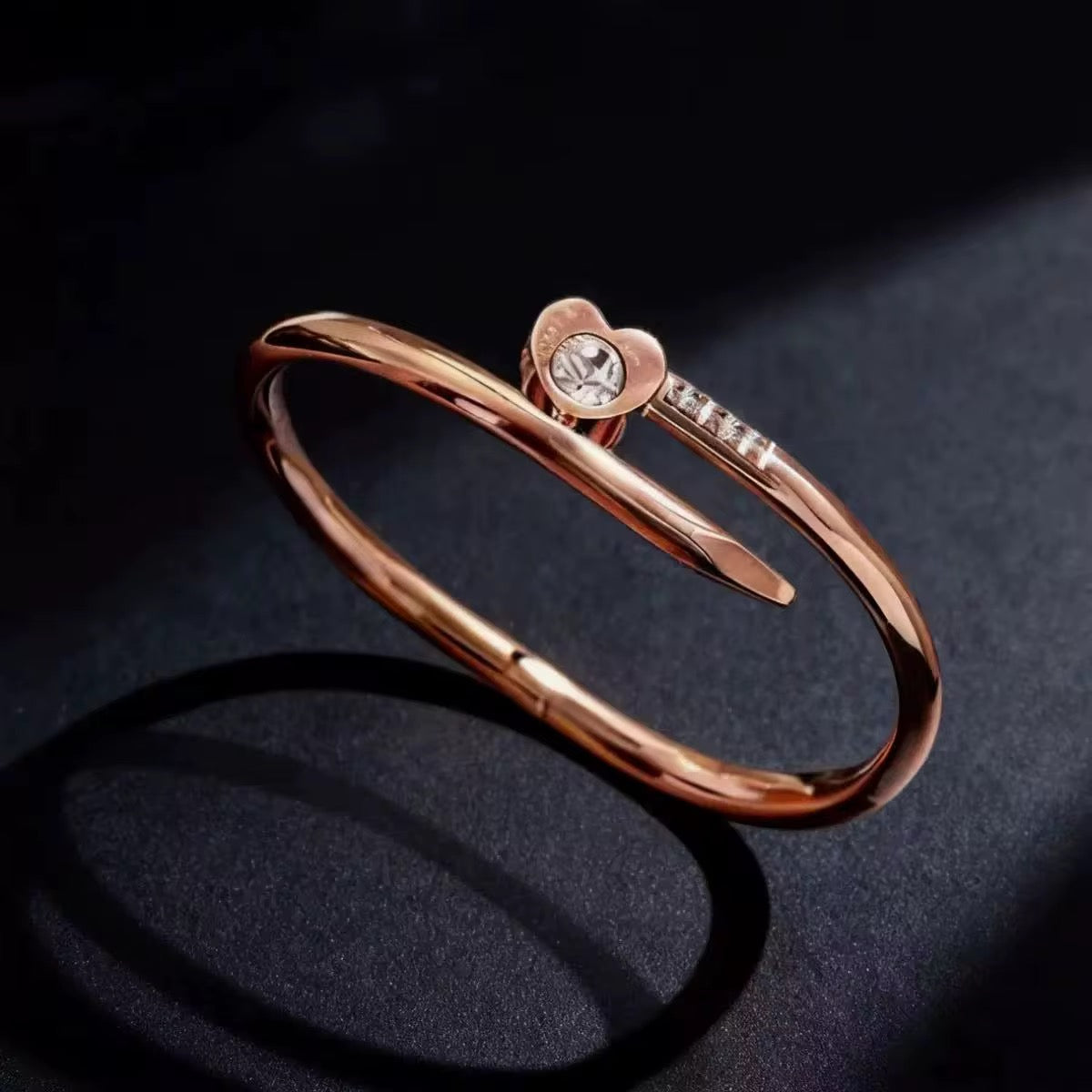 Heart Nail Cuff Bangle