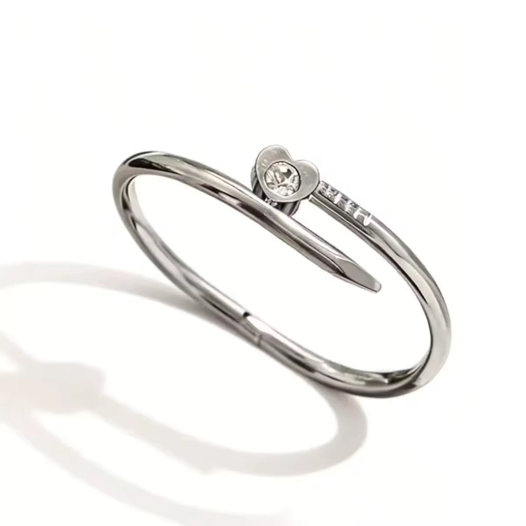 Heart Nail Cuff Bangle