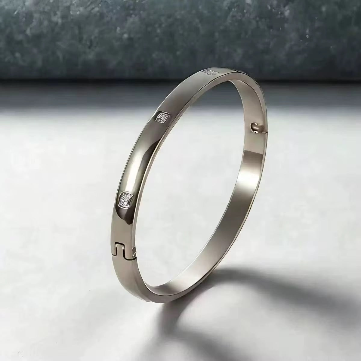 Solitaire Crystal Bangle