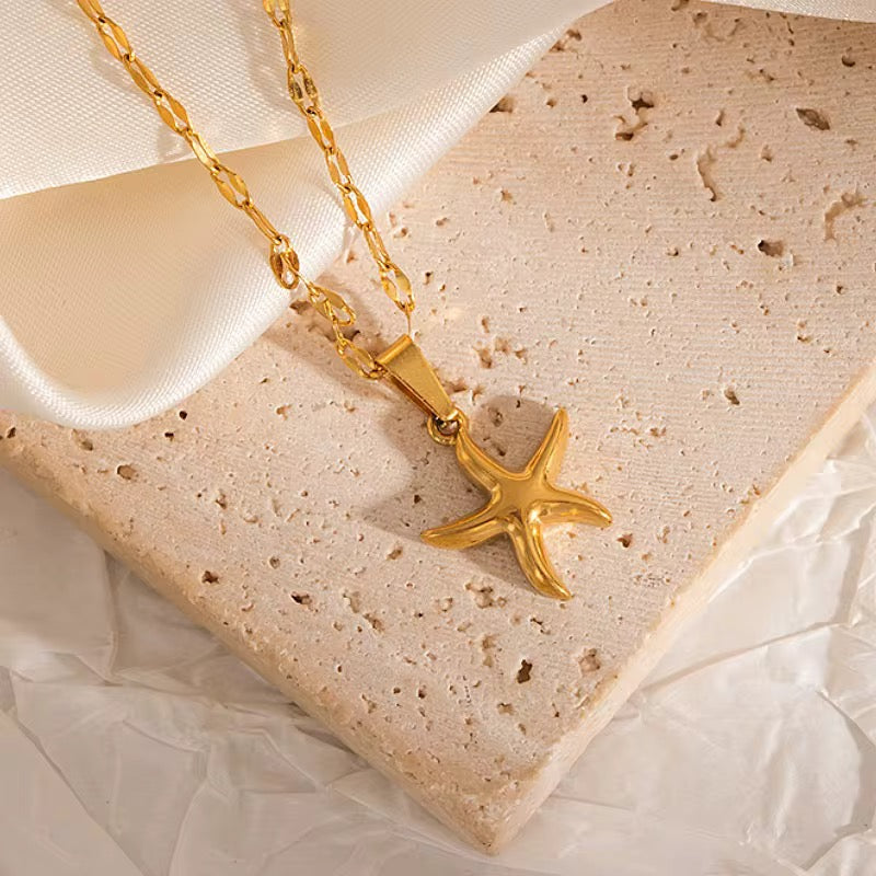 Gold Ocean Creatures Necklace Collection
