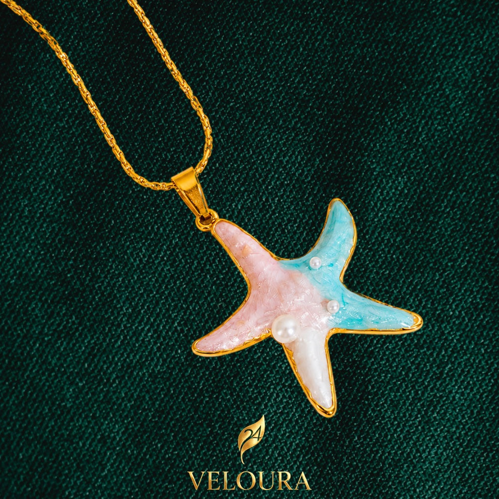 Pastel Starfish Necklace - view 2