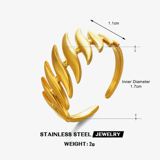 Laurel Leaf Wreath Wrap Ring — Gold